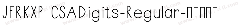 JFRKXP CSADigits-Regular字体转换